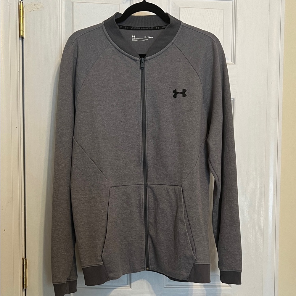 Under Armour Charcoal Grey Zip-Up Performance Jacket